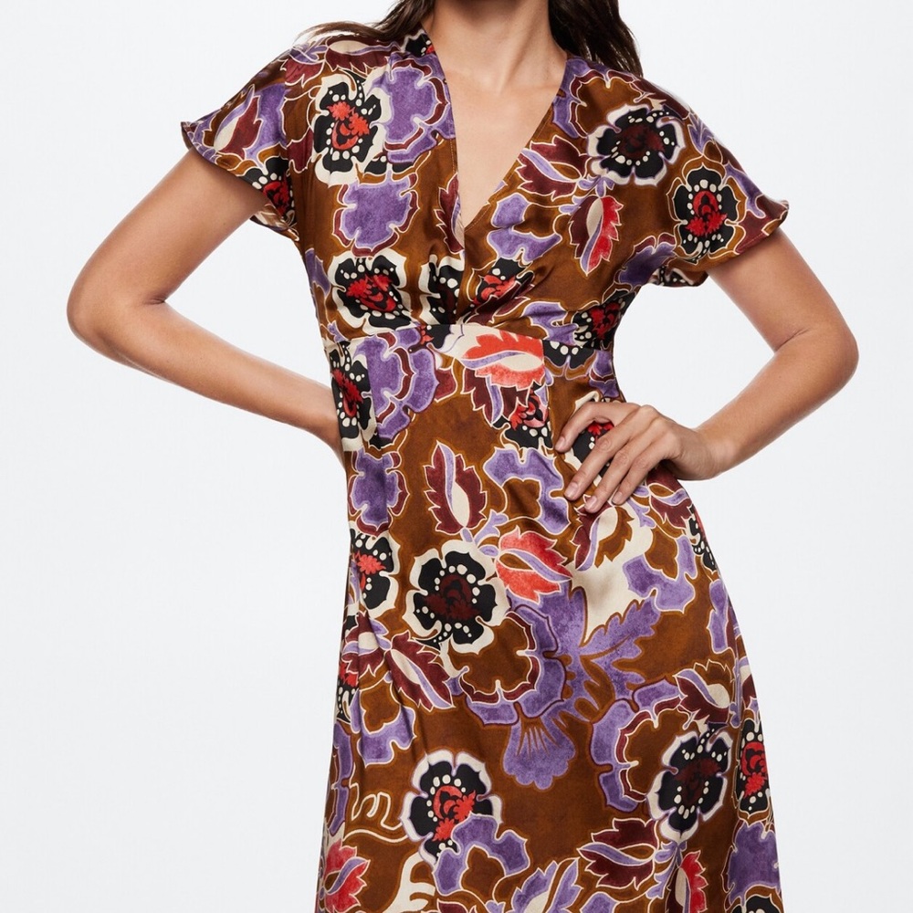 SOLD: Mango Floral Print Dress.